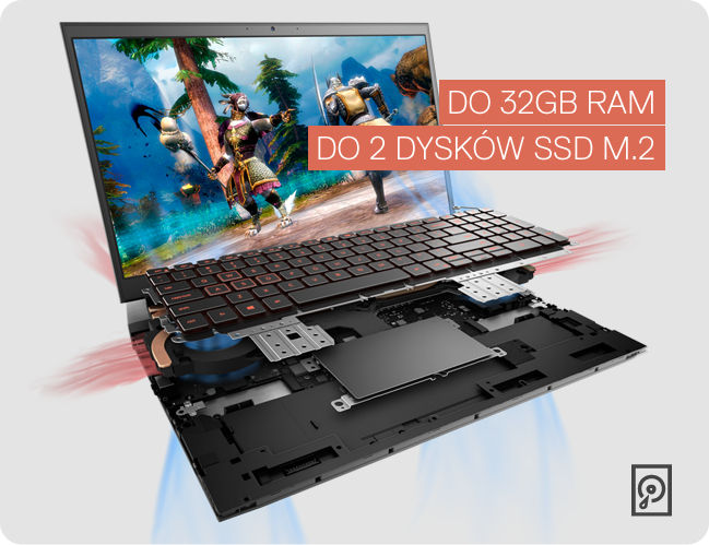 DO 32GB RAM
          DO 2 DYSKÓW SSD M.2