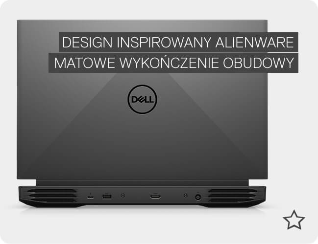 DESIGN INSPIROWANY ALIENWARE
          MATOWE WYKOŃCZENIE OBUDOWY