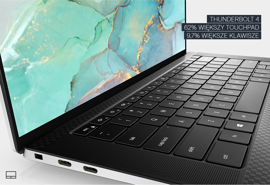 THUNDERBOLT 4
      62% WIĘKSZY TOUCHPAD
      9,7% WIĘKSZE KLAWISZE