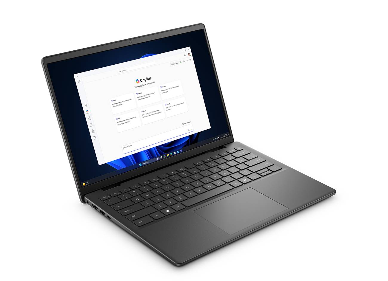 Zbliżenie na teksturę obudowy i&nbsp;zawias laptopa Dell Vostro