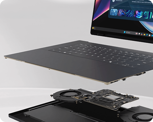 Wnętrze laptopa XPS&nbsp;16